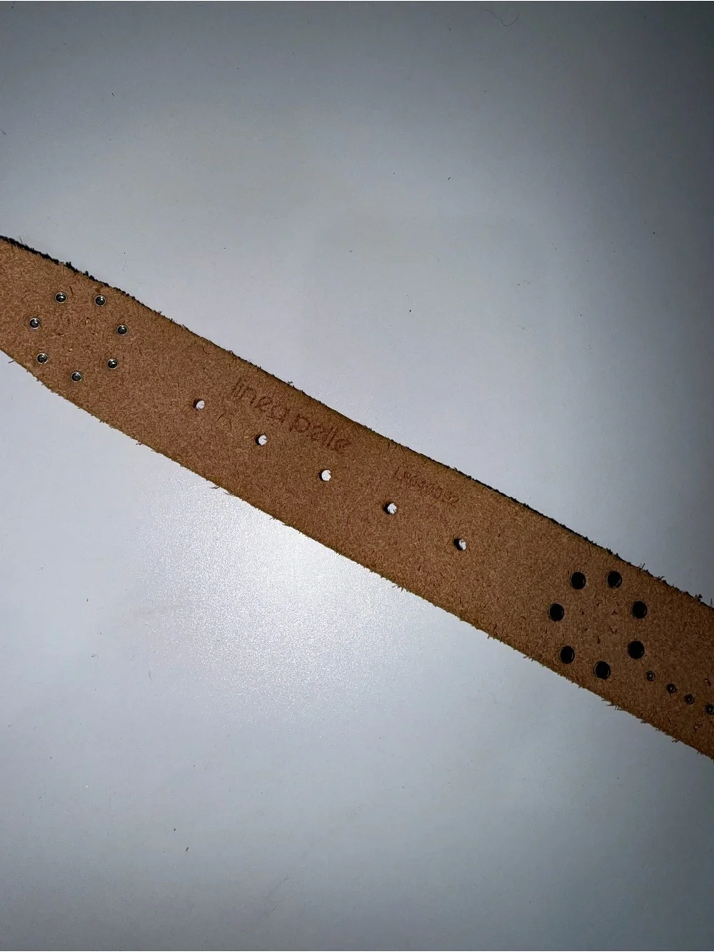 Linea Pelle Genuine Leather Belt Size L Studded Rhinestones Sea Green Y2K Hobo